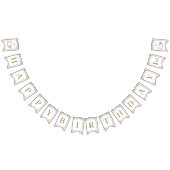 シックなウッドランド動物赤面ピンクフローラ誕生日 バンティングフラッグ (全)