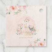 シックなウッドランド動物赤面フローラベビーシャワー フェイバータグ (裏面)