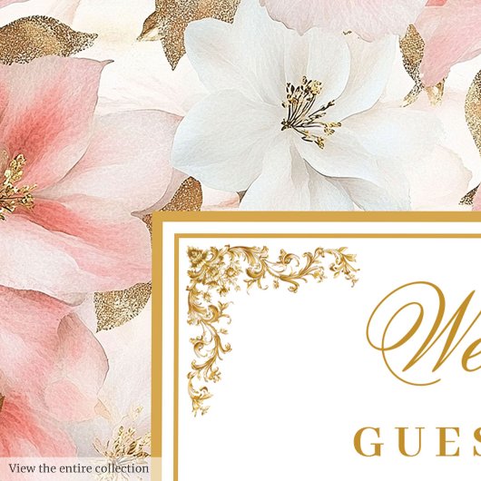 シックなエテリア赤面ウォーター結婚カラーのゲストブック ゲストブック