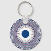 シックなエネルギッシュな目のデザイン:魅惑的なパターン キーホルダー (正面)