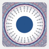 シックなエネルギッシュな目のデザイン:魅惑的なパターン スクエアシール (正面)