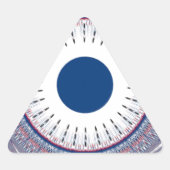 シックなエネルギッシュな目のデザイン:魅惑的なパターン 三角形シール (正面)