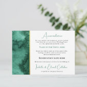 シックなエメラルドグリーンウォーターカラーウォッシュアコモデーション エンクロージャーカード (スタンド正面)