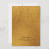 シックなエメラルドグリーングリッター抽象芸術アゲート結婚ト 招待状 (裏面)