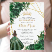 シックなエメラルドグリーンフラワーズフローラキンセアニラ 招待状