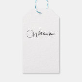 シックなエメラルドグリーンブラック ギフトタグ (裏面)