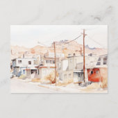 シックなエルパソテキサス州シティスケープ結婚ズ詳細 エンクロージャーカード (裏面)