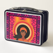 シックなエレガンスガールカワイイ メタルランチボックス (正面)