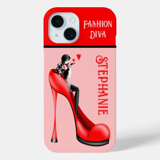 シックなエレガンス: キスを飛ばすおしゃれな女性 Case-Mate iPhoneケース (裏面)