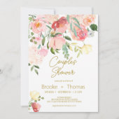 シックなエレガントカップルのシャワー招待 シーズンカード (正面)