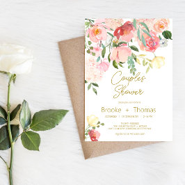 シックなエレガントカップルのシャワー招待 シーズンカード