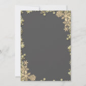 シックなエレガントクリスマスボールがクリスマスを飾る 招待状 (裏面)