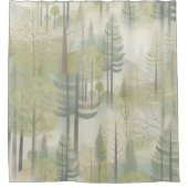 シックなエレガントクリームとレザーの花のテクスチャの外観 シャワーカーテン (正面)