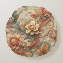 シックなエレガントクリームとレザーの花のテクスチャの外観