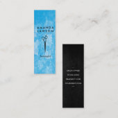 シックなエレガントシアースコームグランギーなテクスチャ スキニー名刺 (正面/裏面)