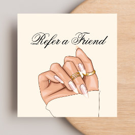 シックなエレガントネイルサロンPedicurist紹介カード 紹介カード