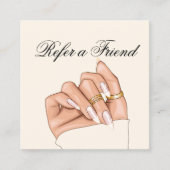 シックなエレガントネイルサロンPedicurist紹介カード 紹介カード (正面)