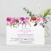 シックなエレガントバラフローラ写真の退職パーティー 招待状 (スタンド正面)