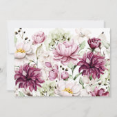 シックなエレガントフローラベビーシャワー 招待状 (裏面)