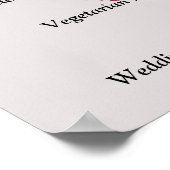 シックなエレガントブルゴーニュの花のメニューサイン ポスター (角)