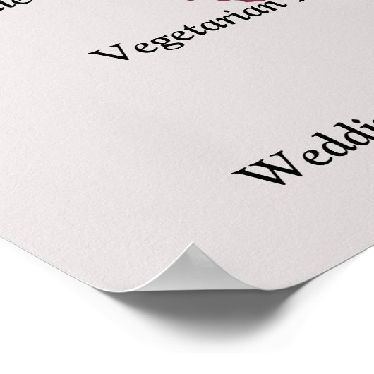 シックなエレガントブルゴーニュの花のメニューサイン ポスター (角)