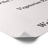 シックなエレガントブルゴーニュの花のメニューサイン ポスター (角)