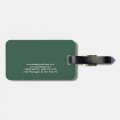 シックなエレガントプレーンスタイリッシュグリモダンーの名前の追加 ラゲッジタグ (裏面横)