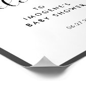 シックなエレガントベビーシャワーへようこそ ポスター (角)