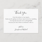 シックなエレガント書結婚道の3枚の写真コラージュ サンキューカード (裏面)