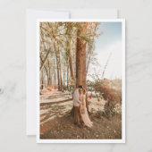 シックなエレガント書道結婚写真 招待状 (裏面)