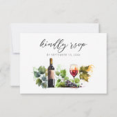 シックなエレガント水色のスクリプトウェディングRSVPカード サンキューカード (裏面)