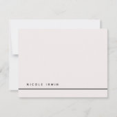 シックなエレガント縁どベージュ色モダン具 ノートカード (正面)