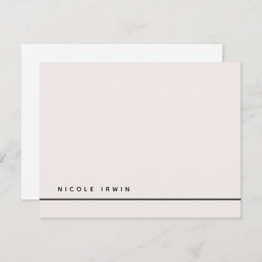 シックなエレガント縁どベージュ色モダン具 ノートカード (正面/裏面)