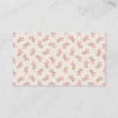 シックなエレガント花シンプルのミニマルQRコード 名刺 (裏面)