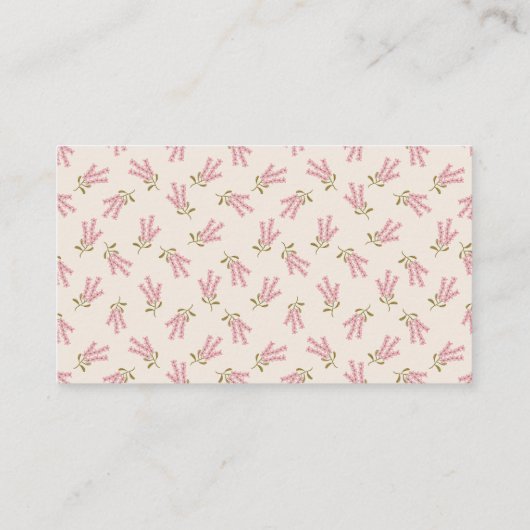 シックなエレガント花シンプルのミニマルQRコード 名刺 (裏面)