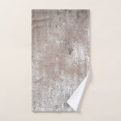 シックなエレガント茶色のフェイク金ゴールドスパークリーグリッター バスタオルセット (ハンドタオル)