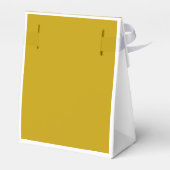 シックなエレガント金ゴールドと白の新郎新婦の名前 フェイバーボックス (裏面サイド)