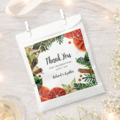 シックなオレンジスライスとシナモンクリスマス フェイバーバッグ (クリップ留めされた状態)