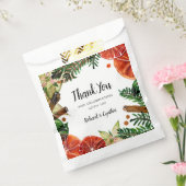 シックなオレンジスライスとシナモンクリスマス フェイバーバッグ (封をした状態)