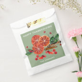 シックなオレンジスライスとシナモンスティック秋 フェイバーバッグ (封をした状態)