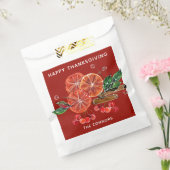 シックなオレンジスライスとシナモンスティック秋 フェイバーバッグ (封をした状態)