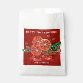 シックなオレンジスライスとシナモンスティック秋 フェイバーバッグ (正面)