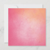 シックなオレンジピンク縁どフローラブライダルシャワー 招待状 (裏面)