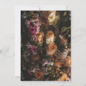 シックなオレンジフローラ結婚式招待状 招待状 (裏面)