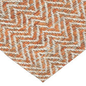 シックなオレンジ色のシェブロンパターン ロングテーブルランナー (コーナー)