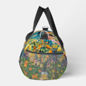 シックなオレンジ色のシチリアの柑橘類のコラージュフローラタイル ダッフルバッグ (右)