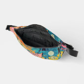 シックなオレンジ色のシチリアの柑橘類のコラージュフローラタイル ファニーパック (見開き)