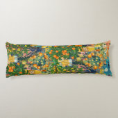 シックなオレンジ色のターコイズシチリアの柑橘系コラージュ ボディピロー (裏面)