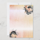 シックなオレンジ色のバラストリングライト80誕生日 招待状 (裏面)