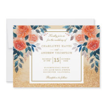 シックなオレンジ色のフローラ結婚水の色